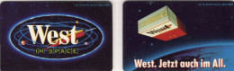 West Im All TK O 818A+B/1993 ** 90€ 6.000Expl.Zigaretten Im Weltraum-Bahnhof Baikonur Russia TC Space Phonecards Germany - Spazio