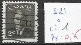 CANADA SERVICE 21 Oblitéré Côte 1 € - Overprinted