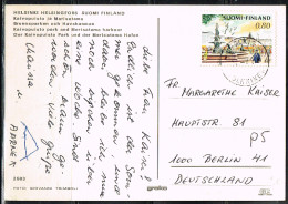 FONT-L27 - FINLANDE N° 725 Fontaine Sur Carte Postale - Covers & Documents