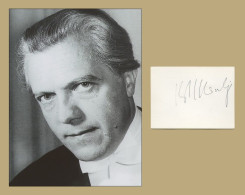 Karl Munchinger (1915-1990) - German Conductor - Rare Signed Card - Paris 1965 - Cantanti E Musicisti