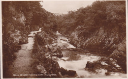 United Kingdom PPC Falls Of Leny (looking Down) Callander EDINBURGH 1928 REadressed HELSINGØR Denmark Echte Real Photo - Perthshire