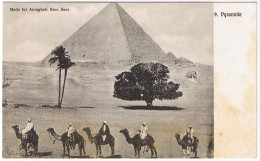 CPA DND NV - PYRAMIDE Avec Une Caravane De Chameaux - N° 9 Made For AROUGHETI BROS SUEZ - Non Voyagée, Dos Non Divisé - - Piramiden