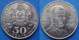 KAZAKHSTAN - 50 Tenge 2015 "100th Ann. - Ermukhan Bekmakhanov" KM# 322 Independent Republic (1991) - Edelweiss Coins - Kazajstán