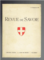 REVUE DE SAVOIE 3° TRI. 1959 CHATEAU DE LA BATIE VICTOR EMMANUEL II MEUBLE SAVOYARD LE VAISSELIER TARENTAISE ET COMTES - Rhône-Alpes