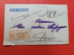 Cameroun - Enveloppe En Recommandé De Douala En PP Pour Paris En 1938 - D 31 - Briefe U. Dokumente