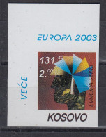 Europa Cept 2003 Kosovo 1v Corner (imperforated) ** Mnh (59136A) - 2003