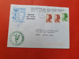 Enveloppe Acheminé Par L'Aéro Club De Calvi Suite à La Grève Générale En Corse En 1989 Pour Amiens - D 34 - 1961-....