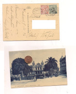 4829) PRINCIPATO DI MONACO 1922 STAMPS Overprint Card To Naples - Covers & Documents