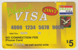 CANADA - Phone Visa 2007, MCI Prepaid Card $5 , Used - Kanada