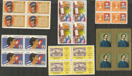 CUBA CONJUNTO DE SELLOS ** NUEVOS SIN FIJASELLOS EN BLOQUES DE 4 - Unused Stamps