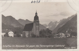E526) SCHEFFAU Im Abtenauer Tal Gegen Das Tennengebirge - Salzburg - Abtenau - KIRCHE U. HAUS Ansichten  Alte FOTO AK - Abtenau