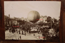Photo 1890's Normandie Ballon Aérostier Monté Aéronaute Mongolfière Tirage Albuminé Albumen Print Vintage Foire Rare !!! - Anciennes (Av. 1900)