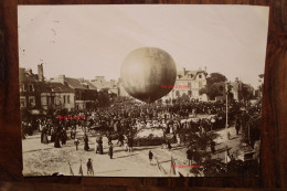 Photo 1890's Normandie Ballon Aérostier Monté Aéronaute Mongolfière Tirage Albuminé Albumen Print Vintage Foire Rare !!! - Old (before 1900)