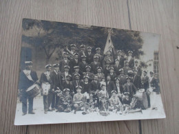 Carte Photo Musique Musiciens Groupe Harmonie Ensemble Beau Plan Orchestre - Musique Et Musiciens