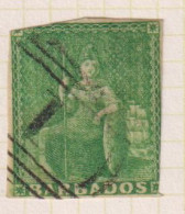 BARBADOS  - 1855-57 Britannia No Watermark  Imperf White Paper 1/2d Used As Scan - Barbados (...-1966)