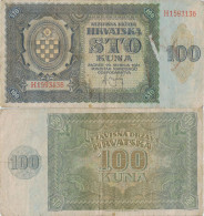 Croatia 100 Kuna 1941 P-2a Banknote Europe Currency Croatie Kroatien #5320 - Kroatië