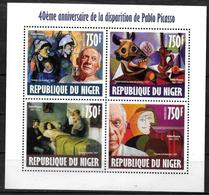 NIGER  Feuillet N° 2050/53   * *  ( Cote 16e )  Tableaux Pablo Picasso - Picasso