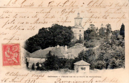 CHATENOIS  -  L' Eglise Vue De La Route De Neufchâteau  -  Carte Nuage Au Dos Non Divisé - Chatenois