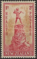 NEW ZEALAND 1945 Health Stamps - 1d.+2d. Peter Pan Statue, Kensington Gardens MNH - Ongebruikt