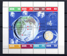 Eastern Germany (DDR) 1962 Sheet Space Stamps (Michel 926/33 Klb) Used - 1950-1970