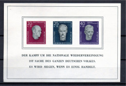 Eastern Germany (DDR) 1958 Sheet Buchenwald/WW II Stamps (Michel Block 15) MNH - 1950-1970