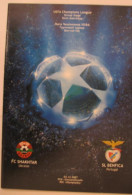 Official Program Champions League 2007-08 Shakhtar Donetsk Ukraine - SL Benfica Portugal - Boeken