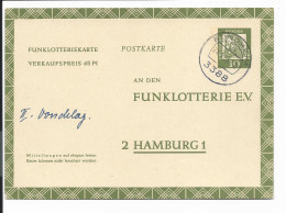 Bund FP 9 - 10 Pf Dürer Funklotteriekarte Ab Bündheim Bedarfsverwendet - Postcards - Used