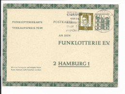 Bund FP 11 ZF - 15 Pf Bauten III Funklotteriekarte Mit 5 Pf Zusatzfrankatur Ab Itzehoe Bedarfsverwendet - Postcards - Used