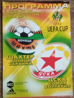 Official Program Champions League 2001-02 Shakhtar Donetsk Ukraine - PFC CSKA Sofia Bulgaria - Libri