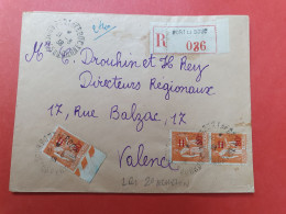 Enveloppe En Recommandé De Port Le Bouc Pour Valence En 1938 - D 50 - 1921-1960: Période Moderne