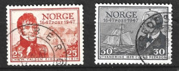 NORVEGE. N°296-7 Oblitérés De 1947. La Poste En Norvège. - Poste