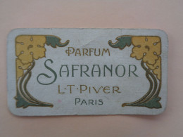 Carte Parfumée - " Safranor " L.T.Piver - Paris - Calendrier 1908 - 2 Scanns - - Vintage (until 1960)