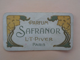 Carte Parfumée - " Safranor " L.T.Piver - Paris - Calendrier 1908 - 2 Scanns - - Anciennes (jusque 1960)