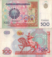 Uzbekistan 500 Sum 1999 P-81 Banknote Asia Currency Ouzbékistan Usbekistan #5338 - Uzbekistan