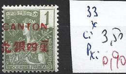 CANTON 33 * Côte 3.50 € - Unused Stamps