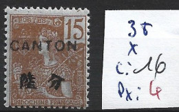 CANTON 38 * Côte 16 € - Unused Stamps