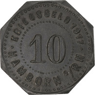 Allemagne, Stadt Hamborn, 10 Pfennig, 1917, SUP, Zinc - Notgeld