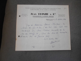 Ancien Reçu Jean Brixhe Bourres Et Cartons Pour Cartouches De Chasse  Verviers Ensival 31 Octobre 1956 - Autres & Non Classés