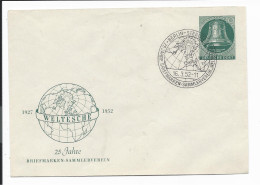 Berlin PU 12 - 10 Pf  Glocke - Umschlag Weltesche 1952 M. Blko Sonderstempel - Privé Briefomslagen - Gebruikt