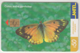 URUGUAY - Colias Lesbia Pymotea, TC 189a, 50 $ , Tirage 100.000, Used - Uruguay