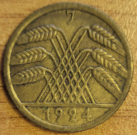 ALLEMAGNE 50 Rentenpfennig 1924 J Hambourg KM#34 SPL++ - 50 Renten- & 50 Reichspfennig