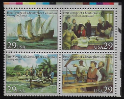 United States USA 1992 Complete Set Series Se-tenant Voyages Of Christopher Columbus Mint - Christopher Columbus