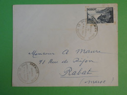 AW0 MAROC  BELLE LETTRE FDC 1955 O. HYDRAULIQUES BARRAGE A RABAT +AFF. PLAISANT++ + - Cartas & Documentos