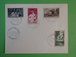 AW0 MAROC  BELLE LETTRE FDC 1955 SERIE TP SOLIDARITé  RABAT +AFF. PLAISANT++ + - Cartas & Documentos