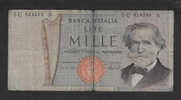 Italia - Banconota Circolata Da 1000 Lire "Verdi Secondo Tipo" P-101d - 1975 #19 - 1000 Lire