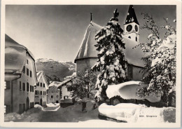 CH 7513 SILVAPLANA GR, Verschneite Dorfstrasse, Verlag Steiner - St. Moritz - Silvaplana