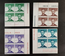 Rwanda - 92/95 - Blocs De 4 - Abraham Lincoln - 1965 - MNH - Nuevos