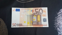 Billet De 50 Euros 2002 Rare Signé Jean Claude Trichet -série X-Allemagne Etat Sup - Otros & Sin Clasificación