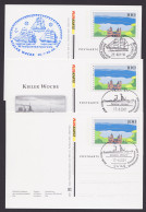 PSo60 II,3 Zudruckkarten "Kieler Woche" 2001, Pass. SSt., Ansehen! - Postkaarten - Gebruikt