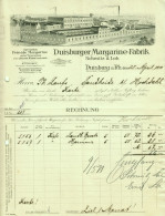 DUISBURG 1911 Rechnung Deko " Schmitz & Loh Margarinefabrik " - Lebensmittel